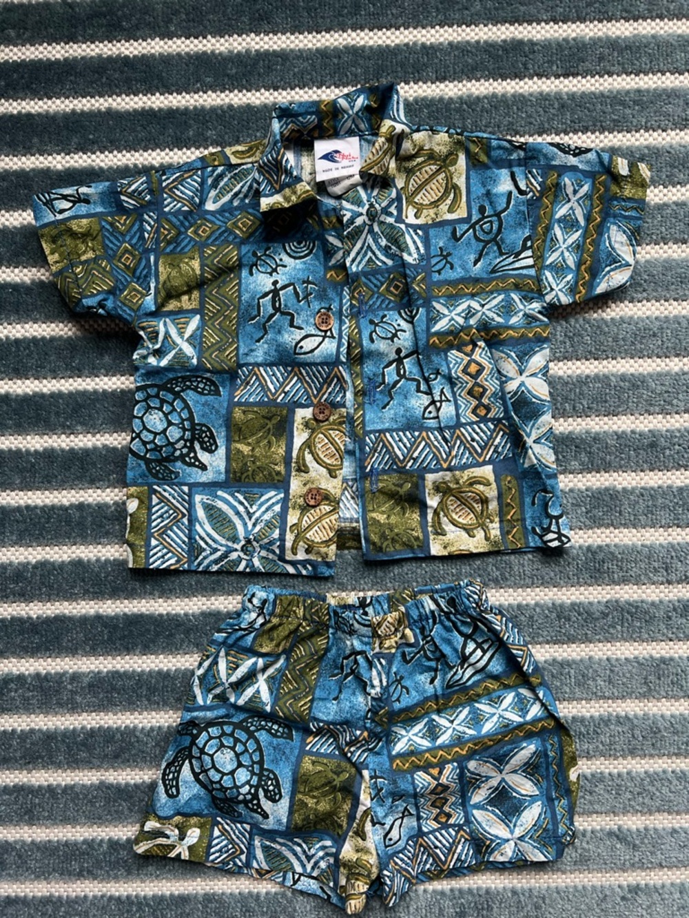 Nui Nalu Hawaiian outfit for boy 12mo, handmade in Hawaii